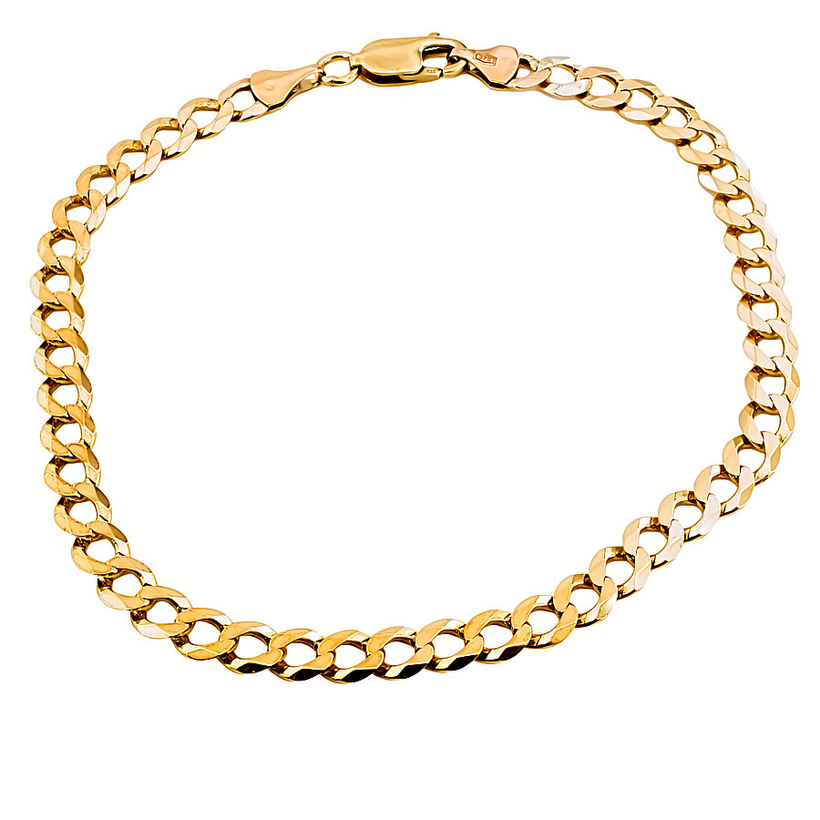 9ct gold 9 inch curb Bracelet